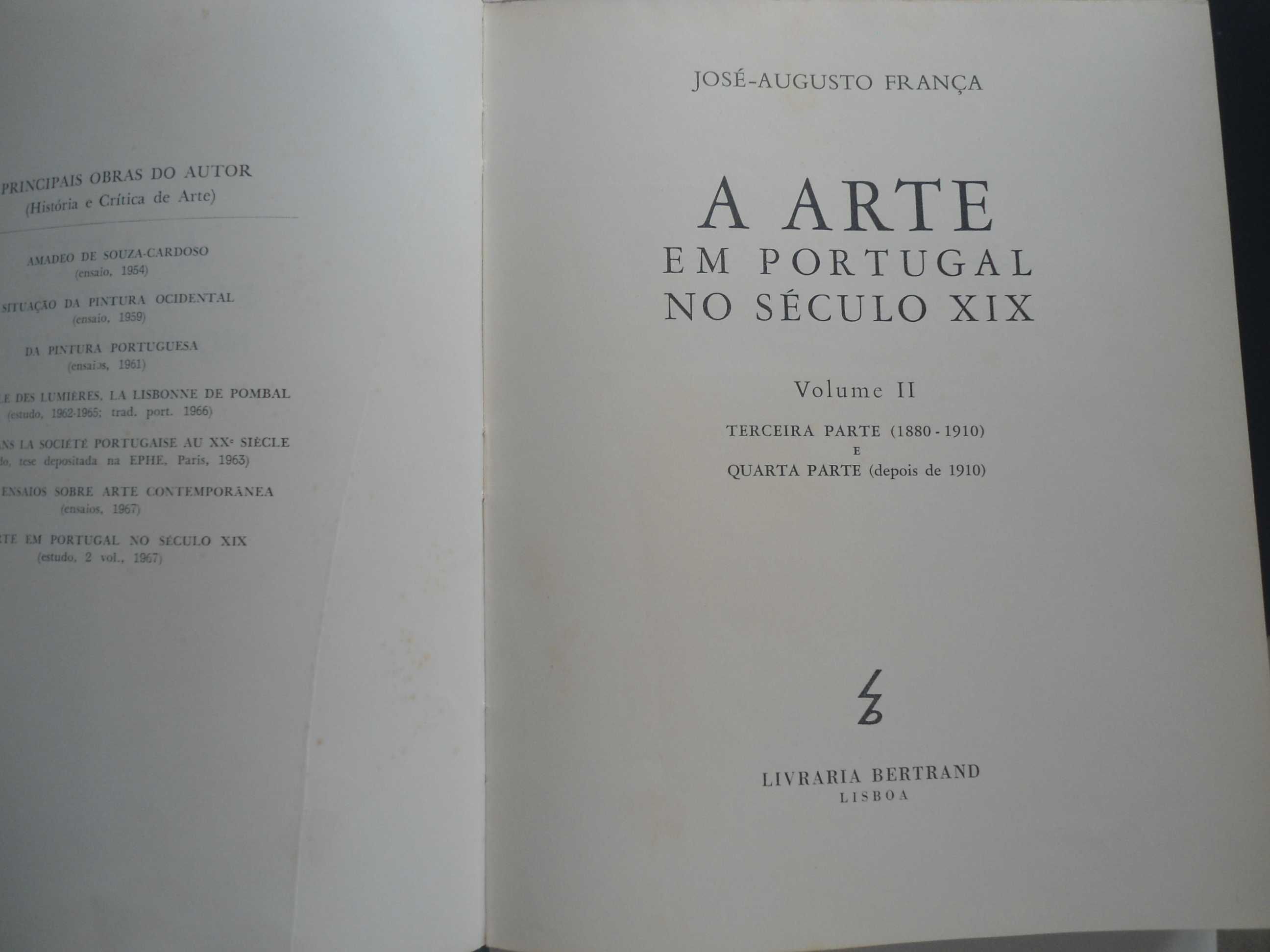 A Arte em Portugal no século XIX por José Augusto França (1966)