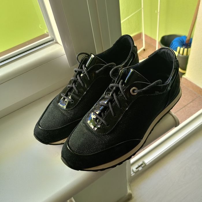 Sneakersy skórzane + torebka monarii