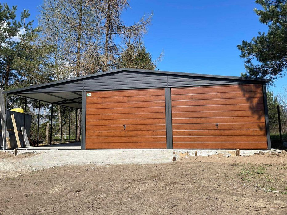 Garaż blaszany, wiata. WZMOCNIONY PROFILAMI. Producent. Cała Polska