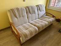 Kanapa, sofa rozkladana + 2x fotel stan bdb, bardzo solidne