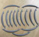 Uchwyty meblowe metalowe granit szary 14 sztuk
