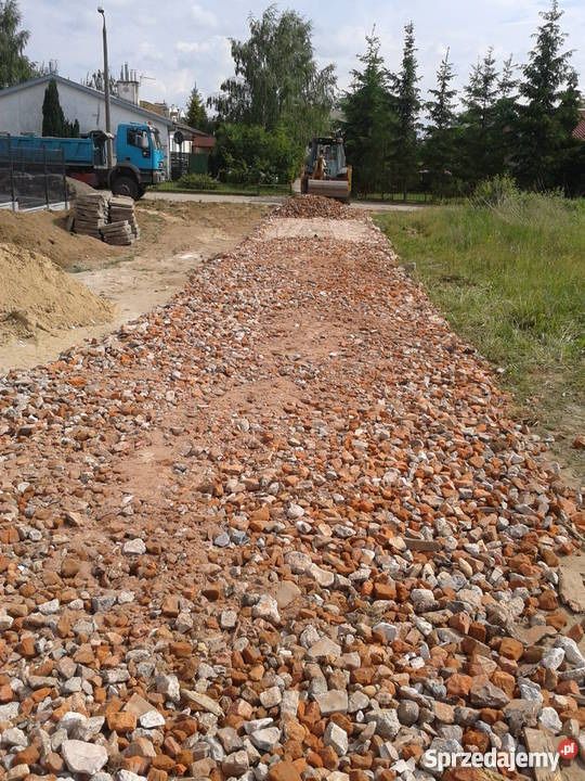 Gruz mielony na utwardzenie terenu drog