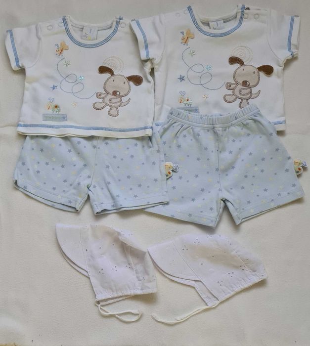 Komplety ZIP ZAP 56 - 62 (0-3 mies.) NA LATO dla bliźniaków, bliźniąt