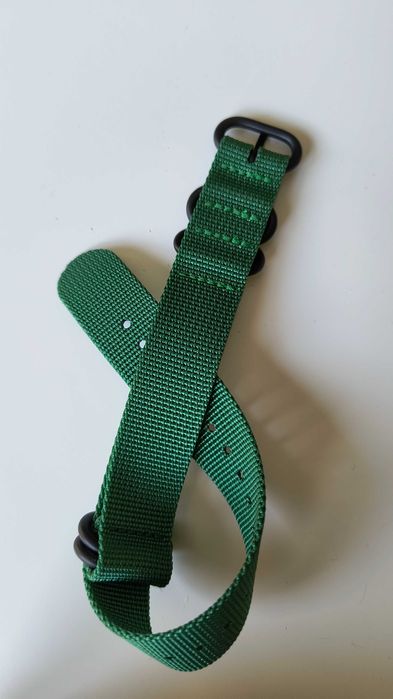 Pasek do zegarka ZULU/NATO zielony 20mm