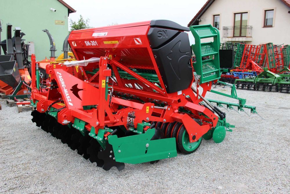 Zestaw uprawowo siewny AGRO MASZ SN 301 NOWOŚĆ siewnik zbożowy od ręki