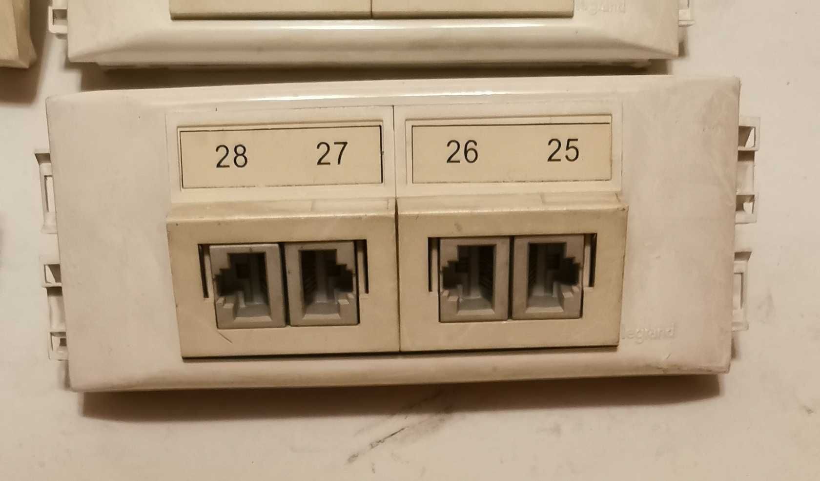 Gniazdo Sieciowe Internetowe RJ45 Gniazdka Gniazda Podwójne