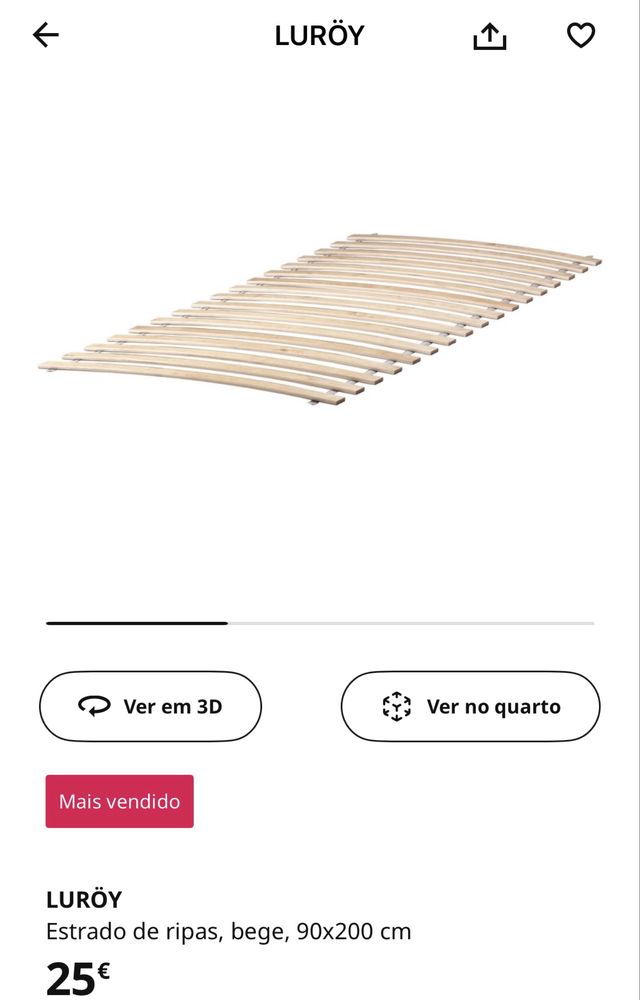 Cama de Solteiro MALM IKEA