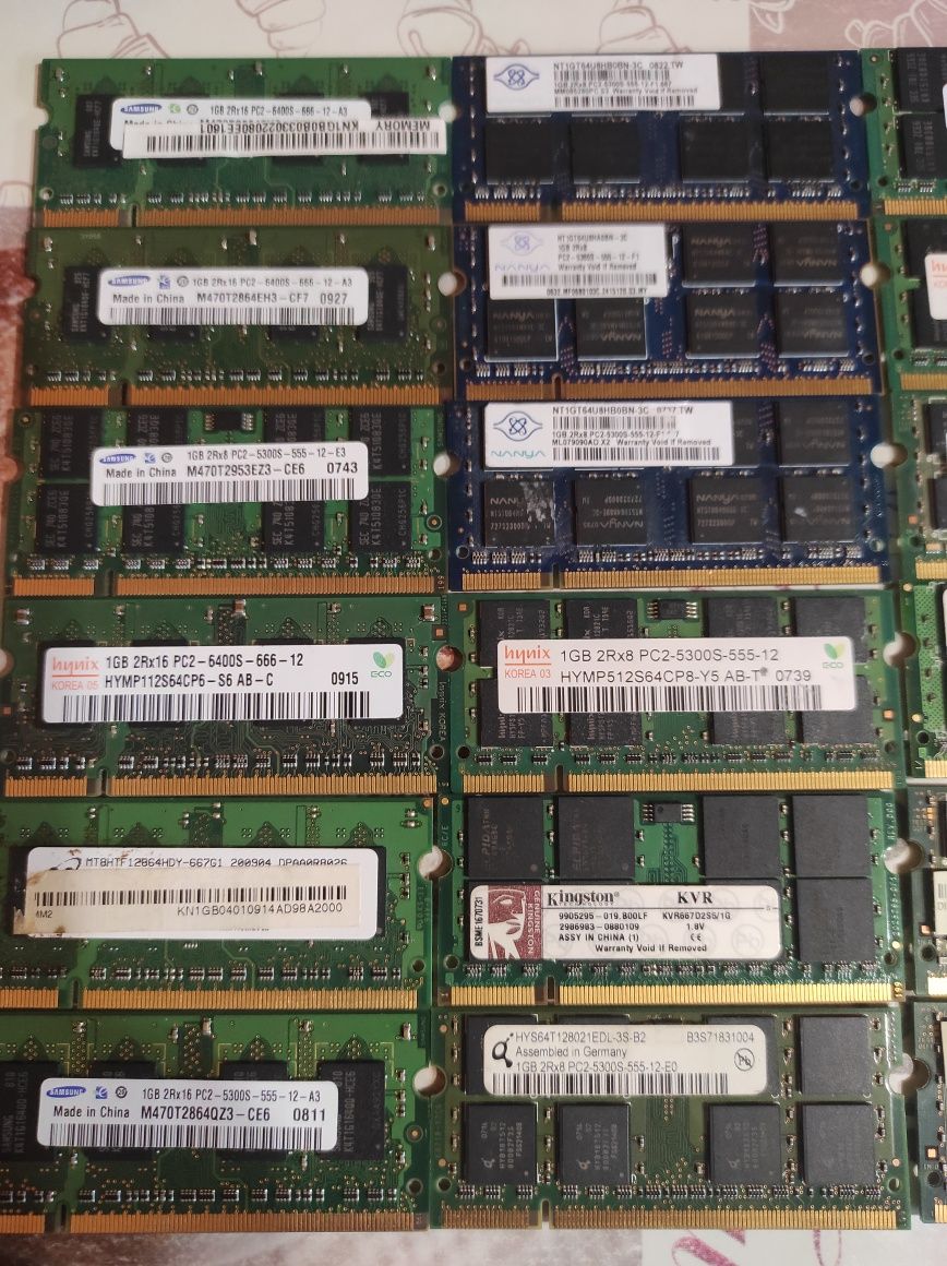 Оперативна пам'ять для ноутбука ddr2 ddr3 (1,2гб)