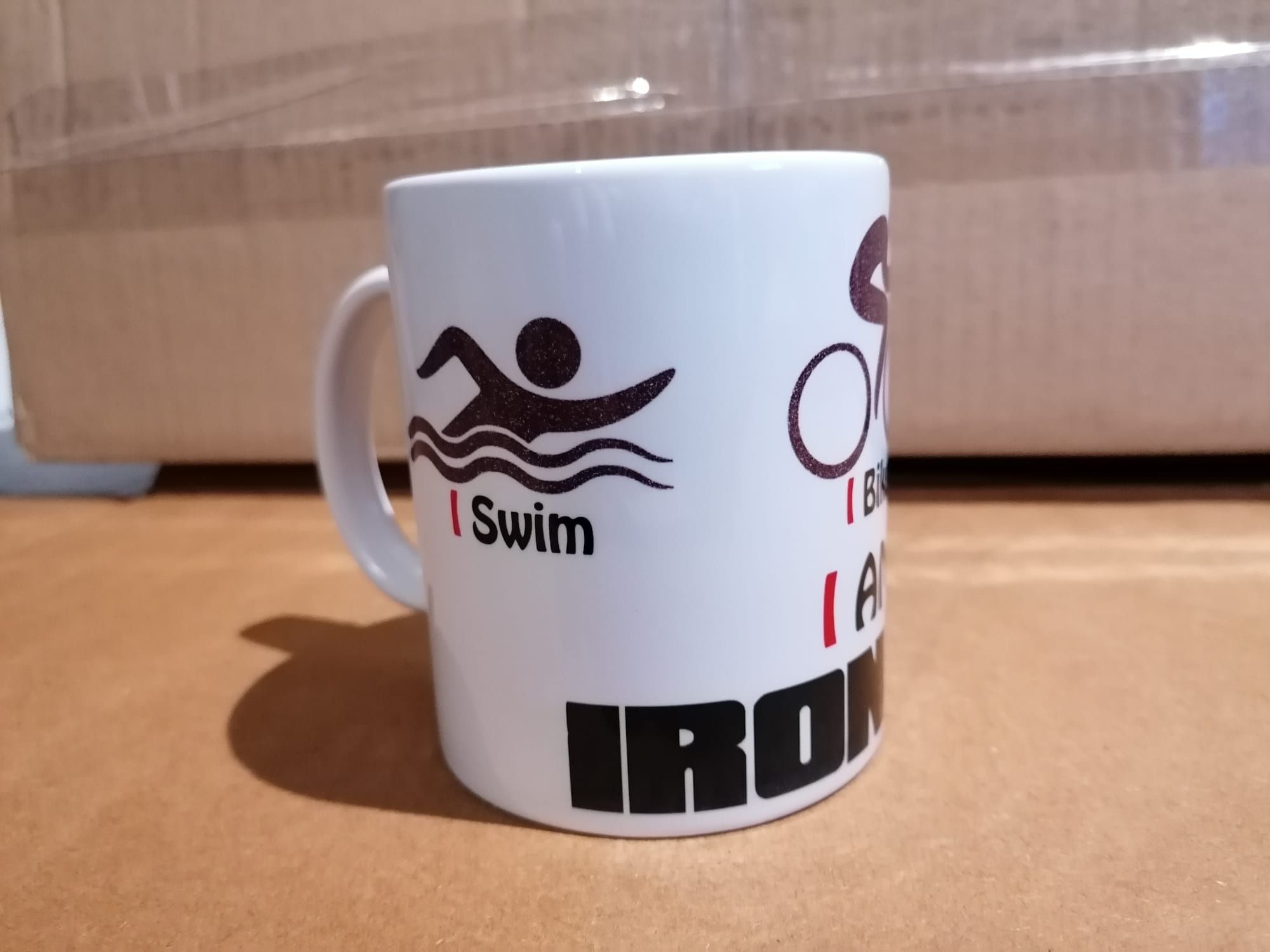 Kubek IronMan bieganie rower na prezent nowy