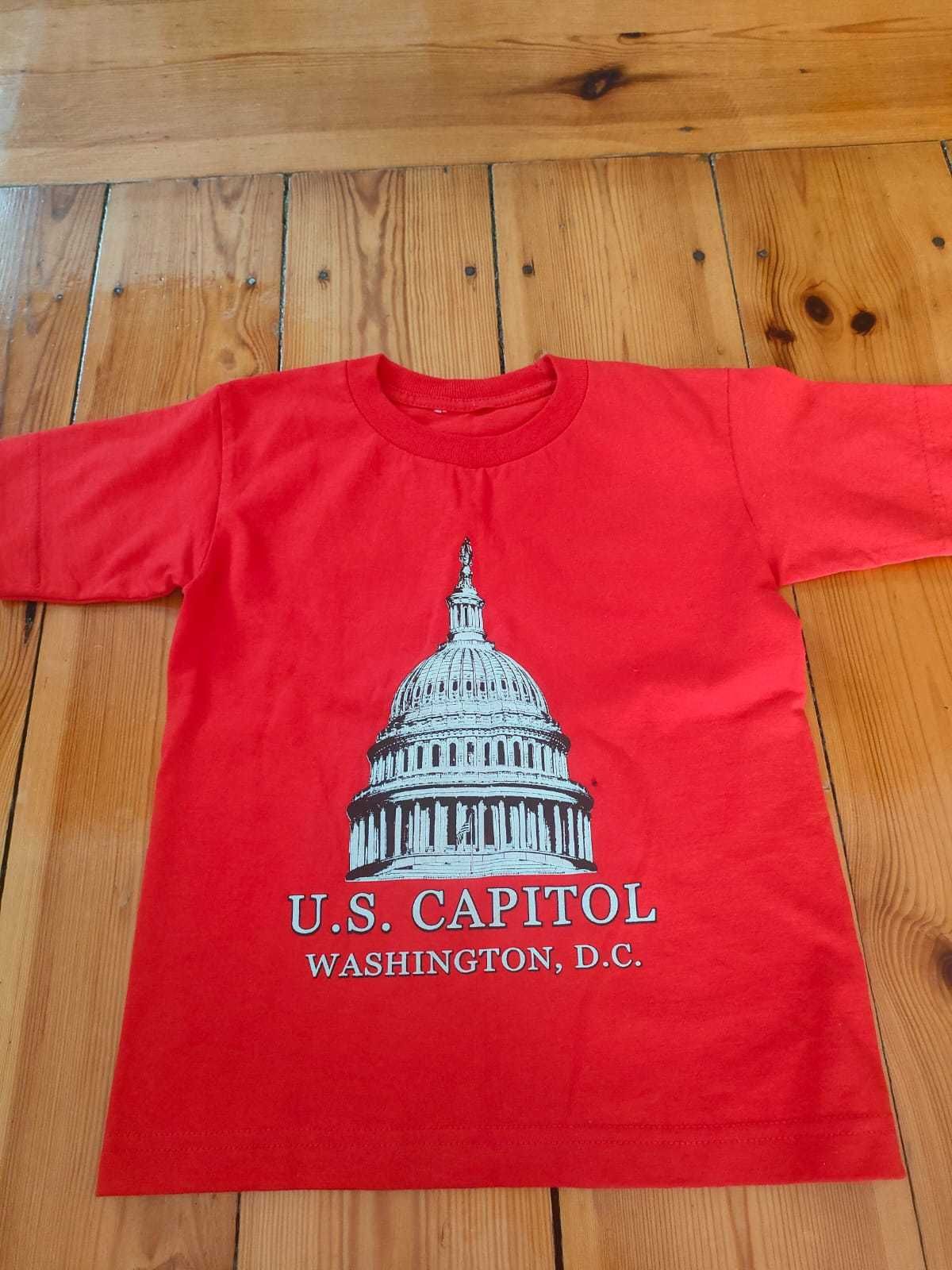 Koszulka t-shirt dziecięcy U.S. Capitol Washington DC 128/134 Świecąca