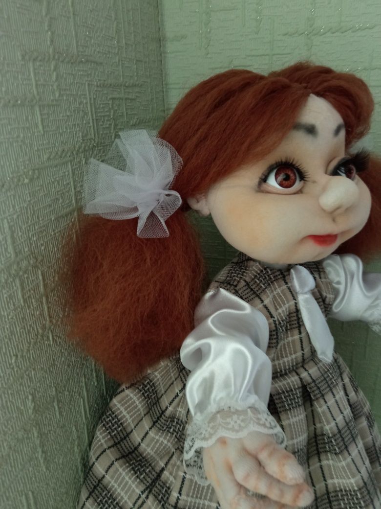 Интерьерная кукла Наташка ручная работа Чулочная техника