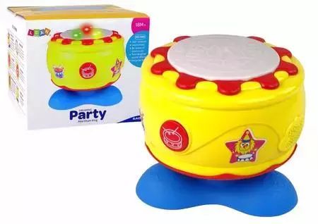Interaktywny bębenek muzyczny 19cm. Leantoys