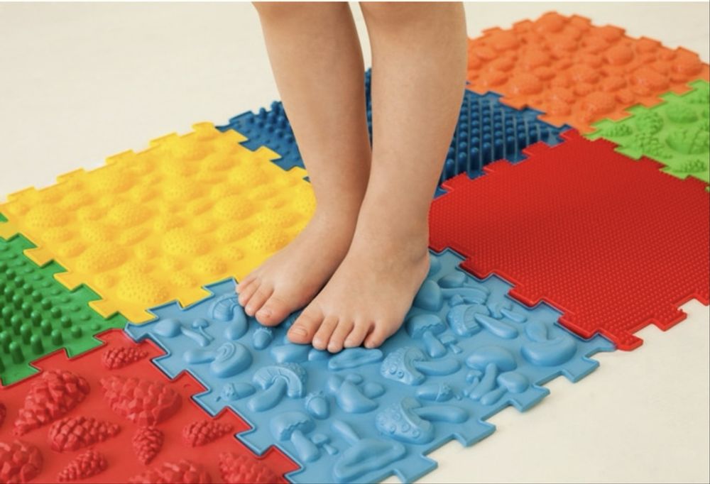 Килимок масажний дитячий ортек ортопедичний мікс 10 ел.