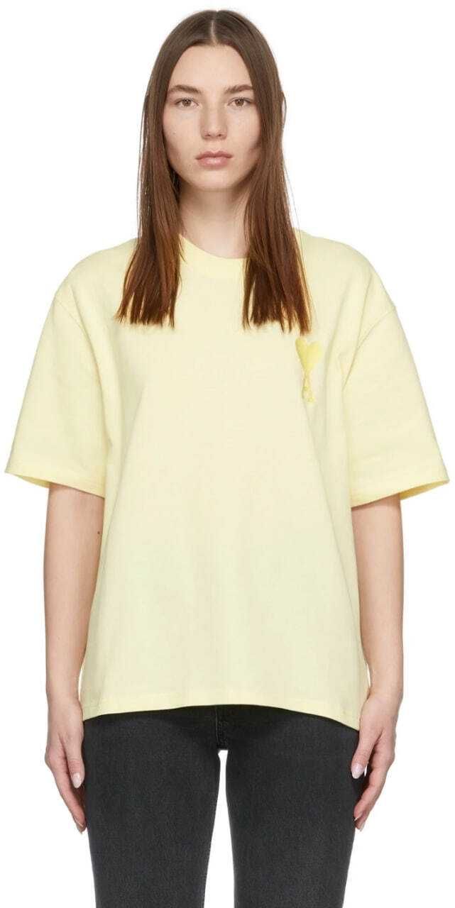 Футболка AMI ALEXANDRE MATTIUSSI Ami de Coeur T-Shirt Yellow