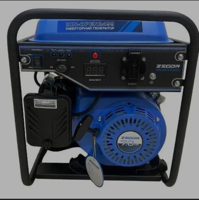 Бензиновий інверторний генератор для дому, 2,5 кВт, ZEGOR DIN-OPEN2499