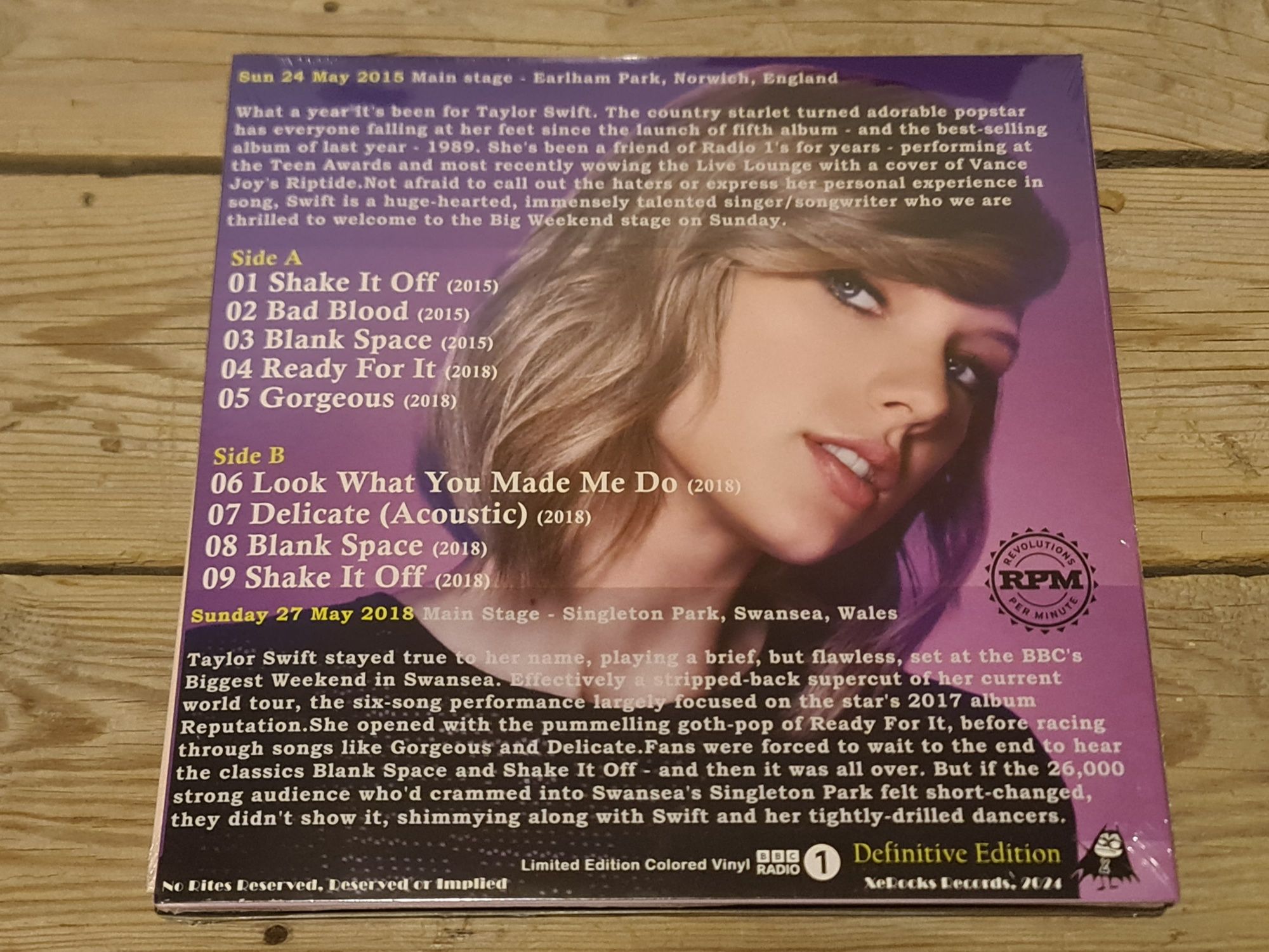 Taylor Swift BBC RADIO 1'S BIG WEEKEND winyl LP nowy w folii