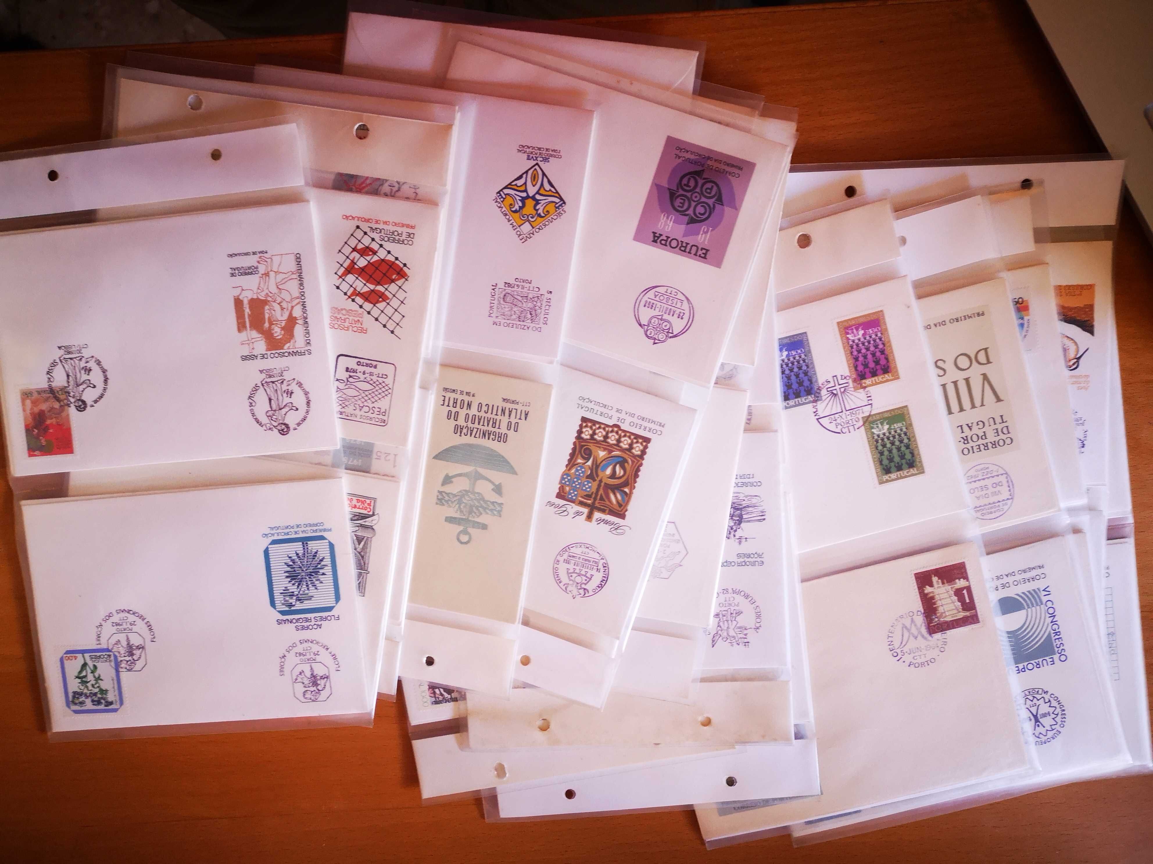 66 envelopes de 1º Dia de circulação, estado impecável, ótimo preço