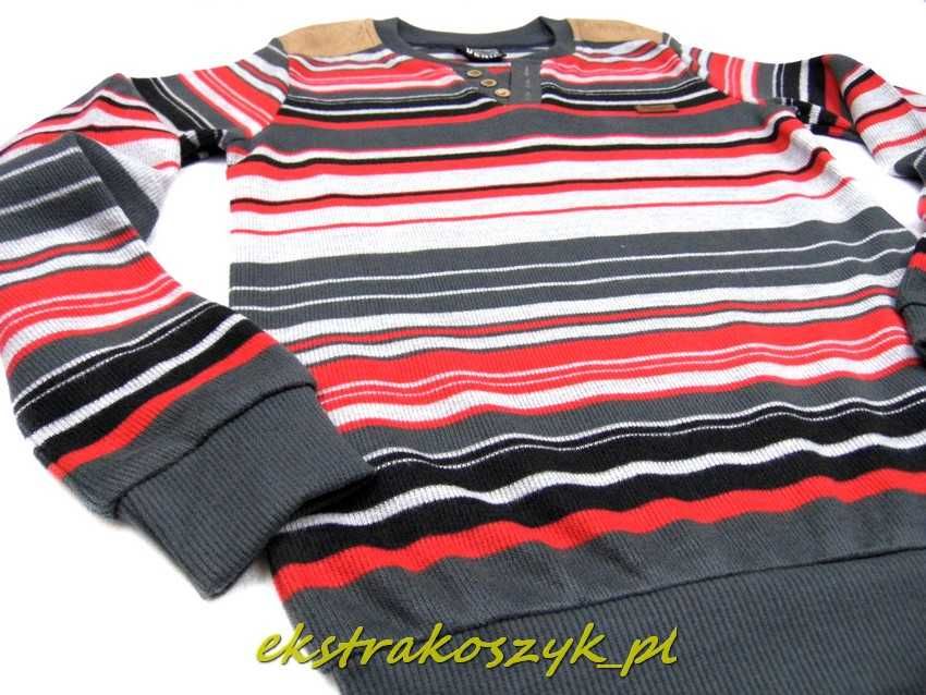 TURCJA bluza w pasy 146 bawełna czerwona