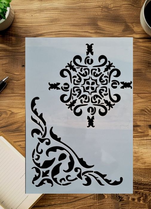 Szablon mandali, malarski, DIY, crapbookingu, tynk ozdobny - Nr 24