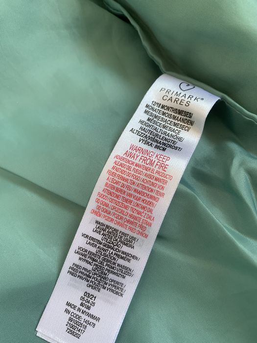 Kurtka wiosenna dziewczęca primark 86