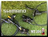 Гідравлічні гальма Shimano MT200 Гидравлические тормоза велосипедные
