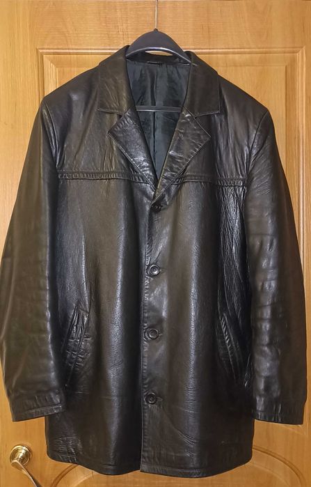 Продам шкіряну чоловічу куртку (пальто) Sherman