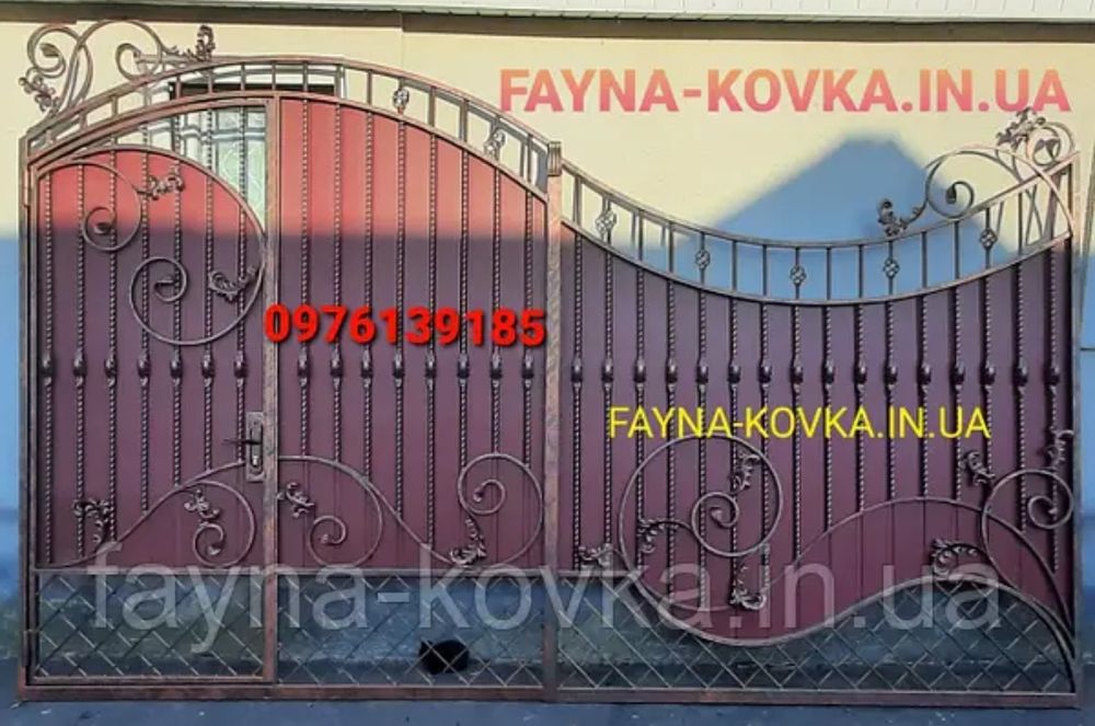 Відкатні та розрашні ворота з хвірткою. Навіси на авто, перила, сходи.