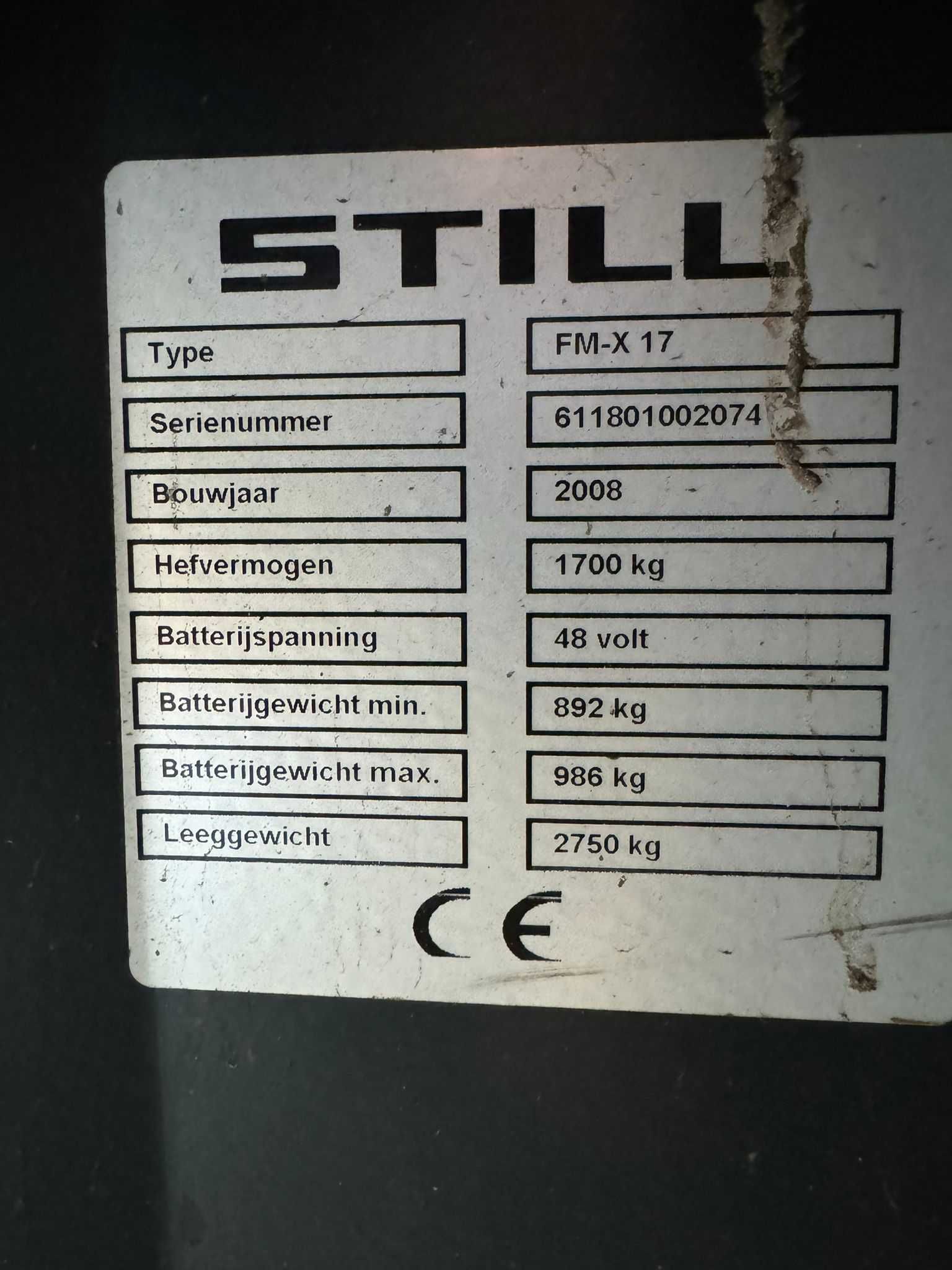 Електровізок Still FM-X 17