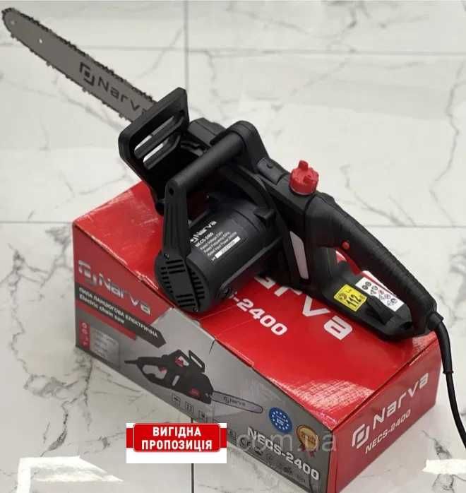 Электропила NARVA 2.4 квт./40 см./авт. подача масла/тормоз цепи/металл