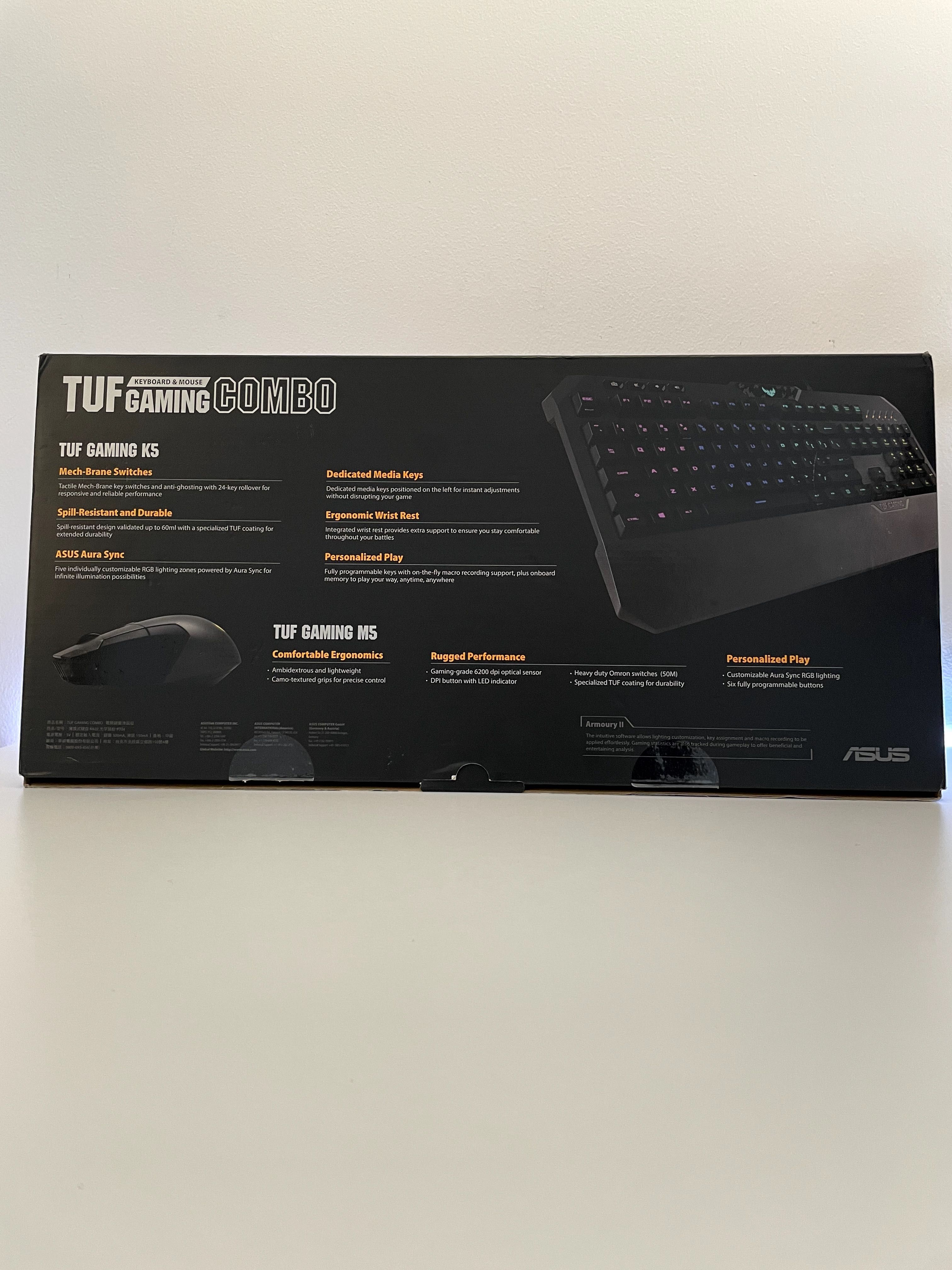 Asus TUF Gaming Combo Teclado TUF Gaming K5 RGB + Rato TUF Gaming M5