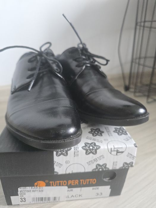 Buty wizytowe chłopięce, eleganckie, komunijne, rozm. 33