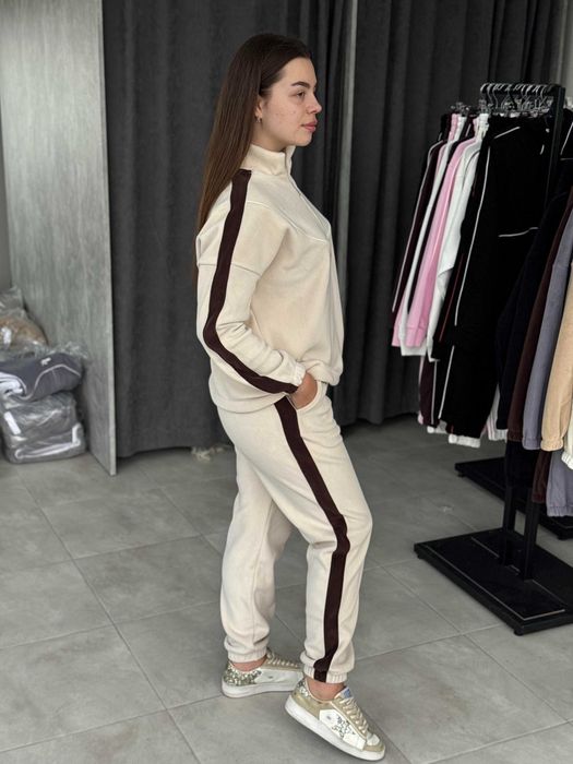 Костюм женский зимний L XL флис слоновая кость полар плотный