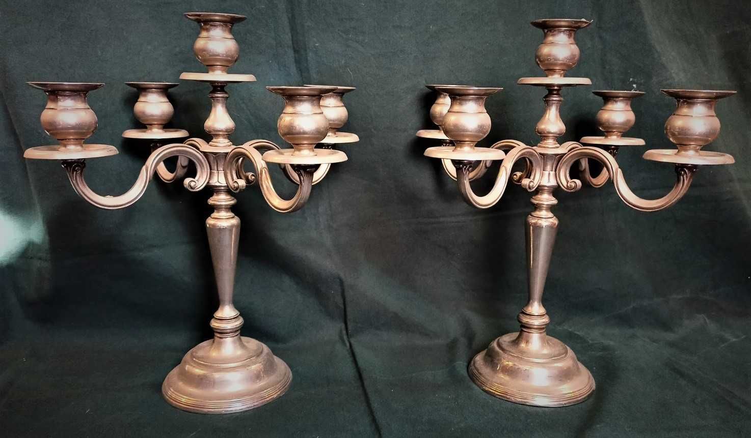 Par Candelabros Metal