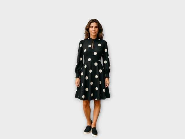 Sukienka Vero Moda 36 S grochy retro koktajlowa Jenny Skavlan