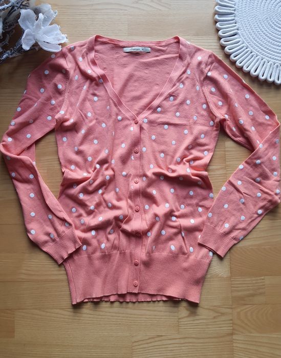 Rozpinany kardigan w kropki, nowy, marki House M/38
