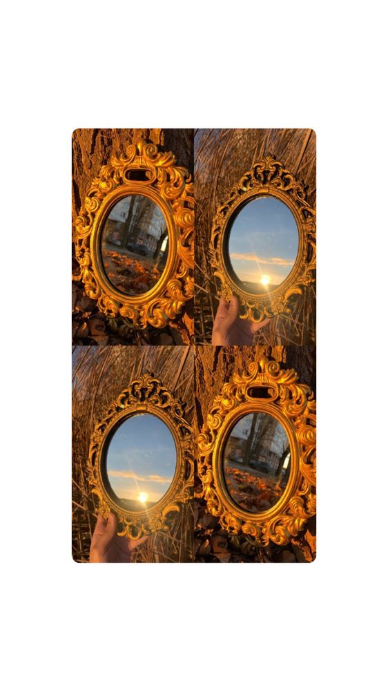 Вінтаж зеркало дзеркало барокко старинное фигурное