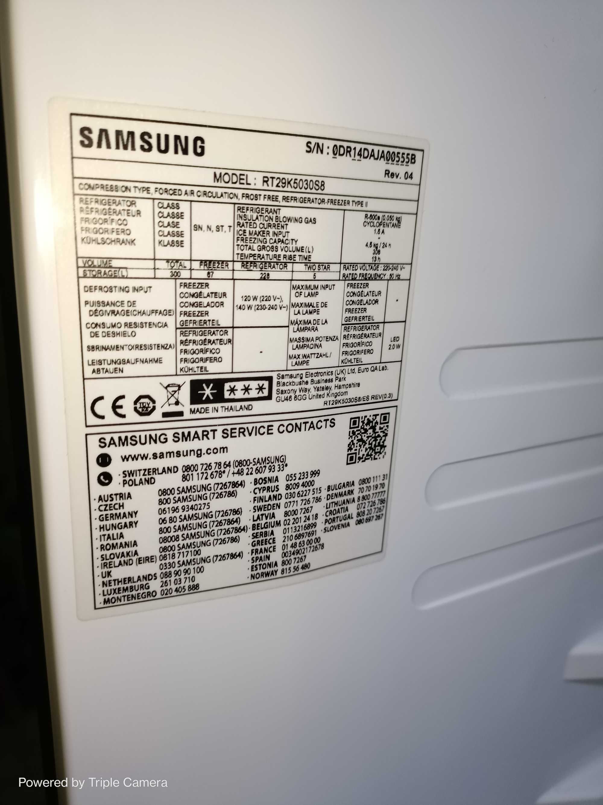 Frigorífico Samsung 300L Twin Cooling Plus