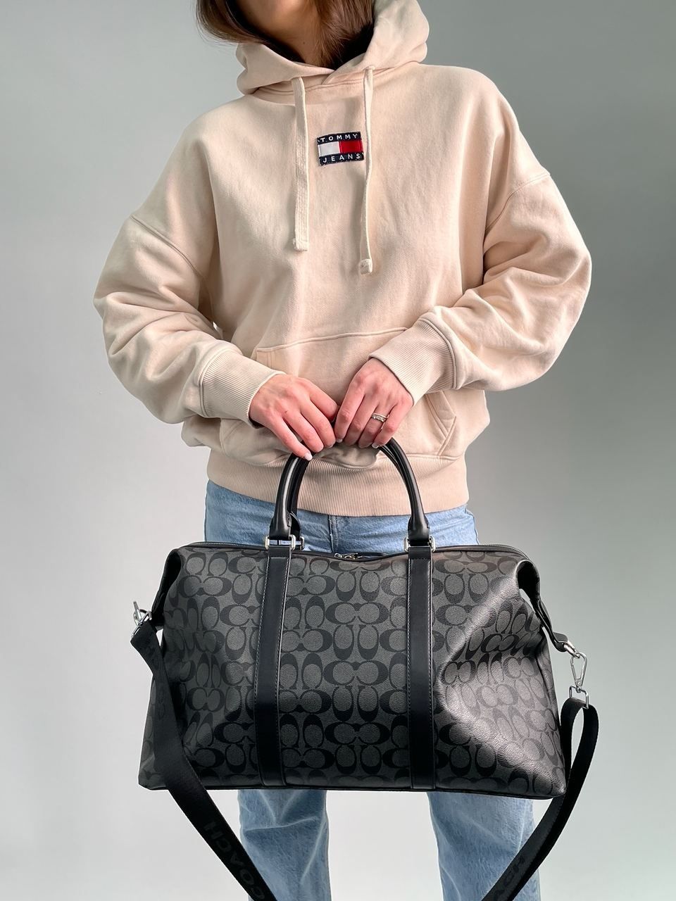 Сумка дорожня чоловіча жіноча Coach Voyager Duffle Bag In Charcoal 45