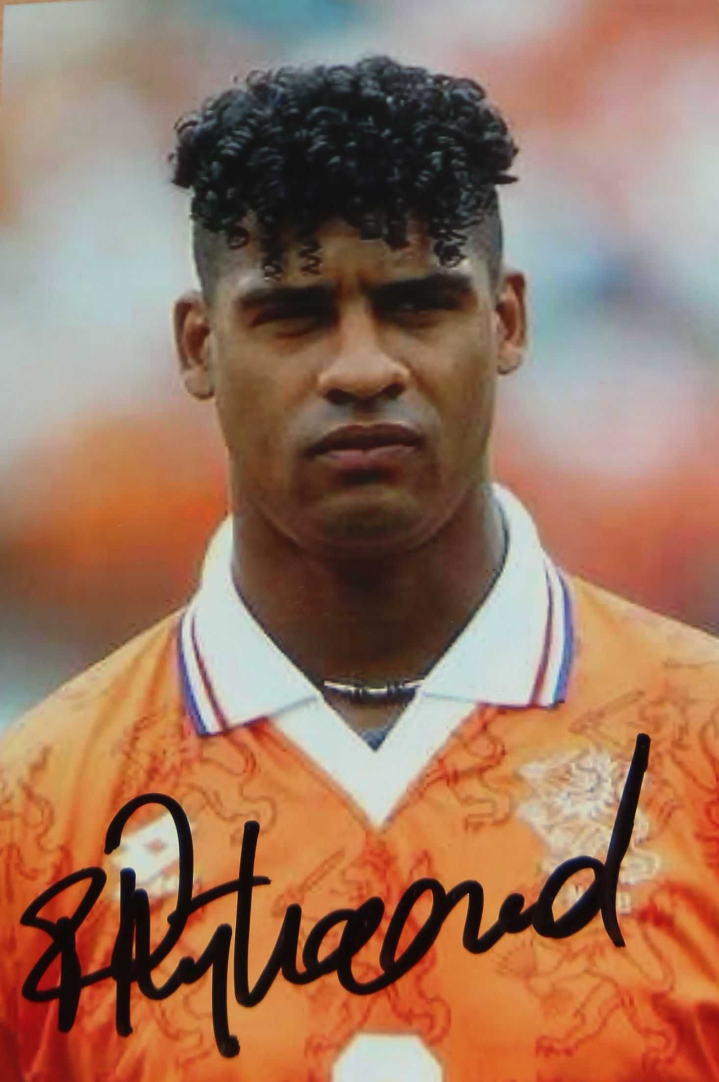 Frank Rijkaard FIFA 100 oryginalny autograf 10x15 cm!