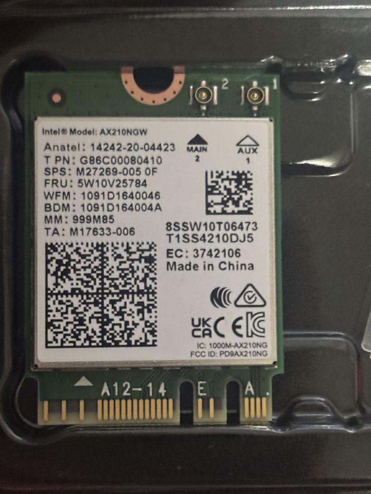 Karta sieciowa Wi‑Fi 6E + Bluetooth 5.3 | M.2 NGFF | Fenvi AX210NGW