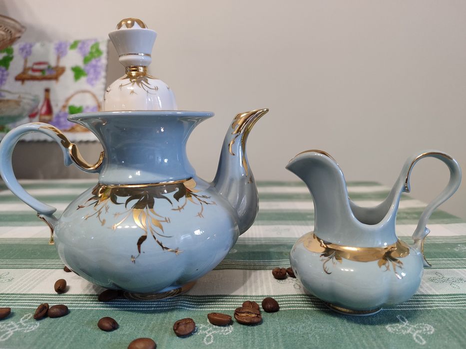 Кавовий сервіз, блакитна порцеляна, Коростень