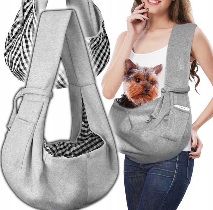 TRANSPORTER Torba dla Małego Psa Kota na Ramię Podróżna Dwustronna