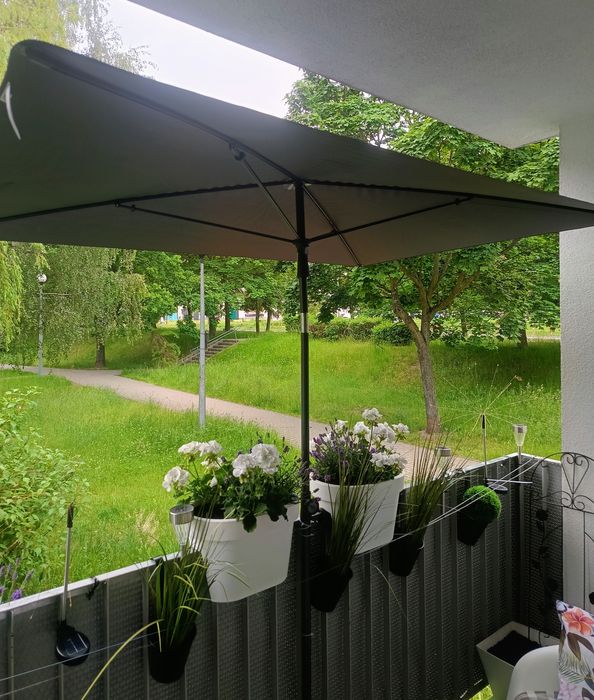 Solidny parasol ogrodowy / balkonowy prostokątny i okrągły Livarno och