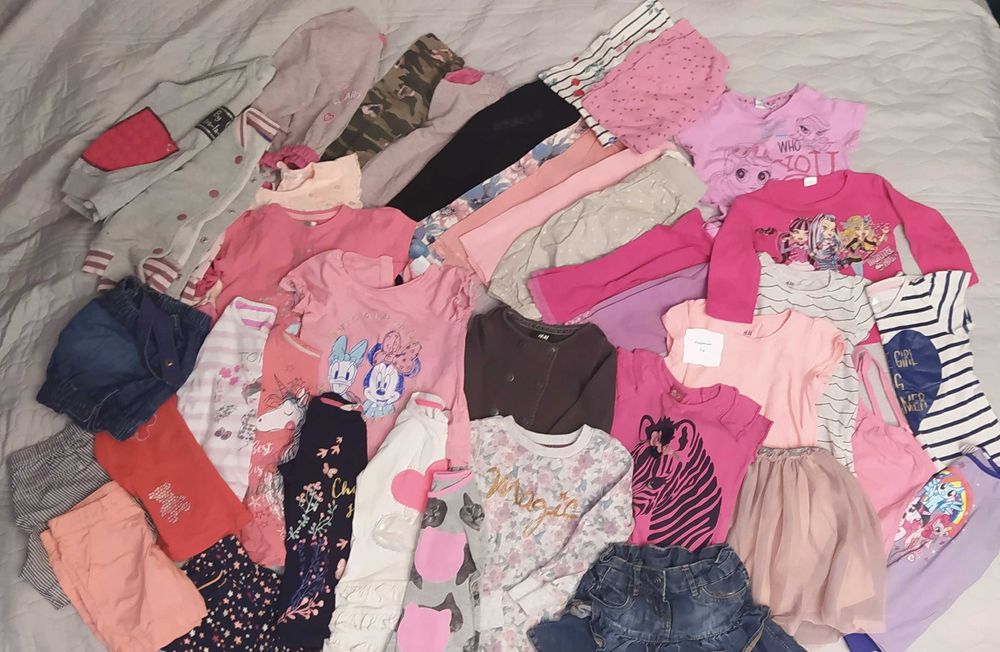 Paka ubrań ciuszków dla dziewczynki niemowlaka H&M,Cool Club i inne 98