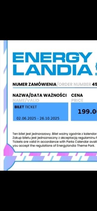 Bilet do energylandii