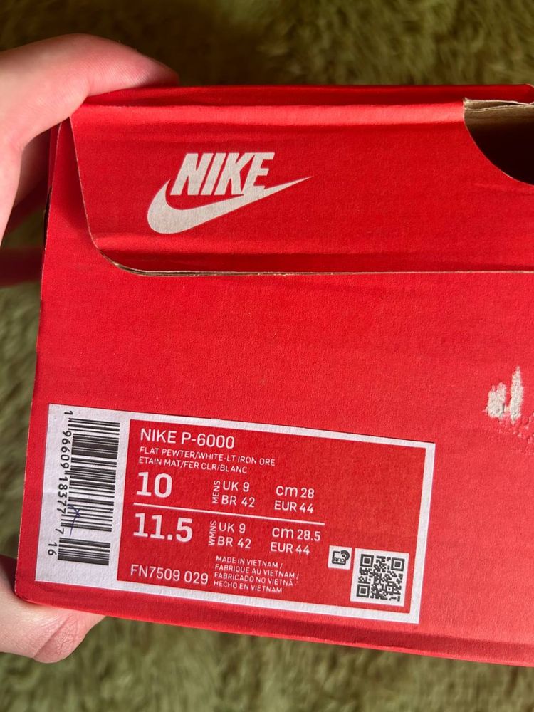 Кросівки Чоловічі Nike P-6000 Flat Pewter / White 42 43 44 розмір