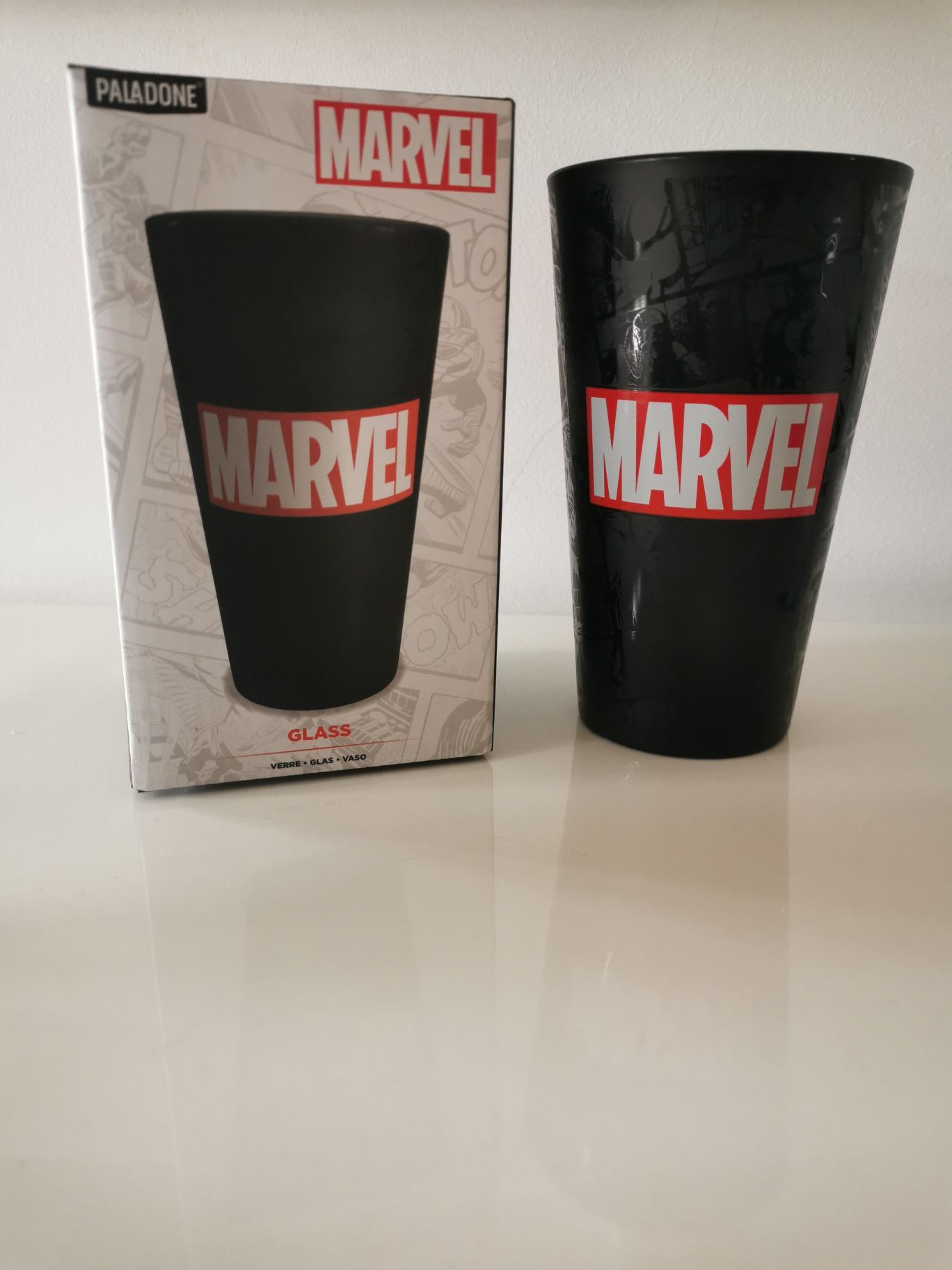 Copo vidro Marvel