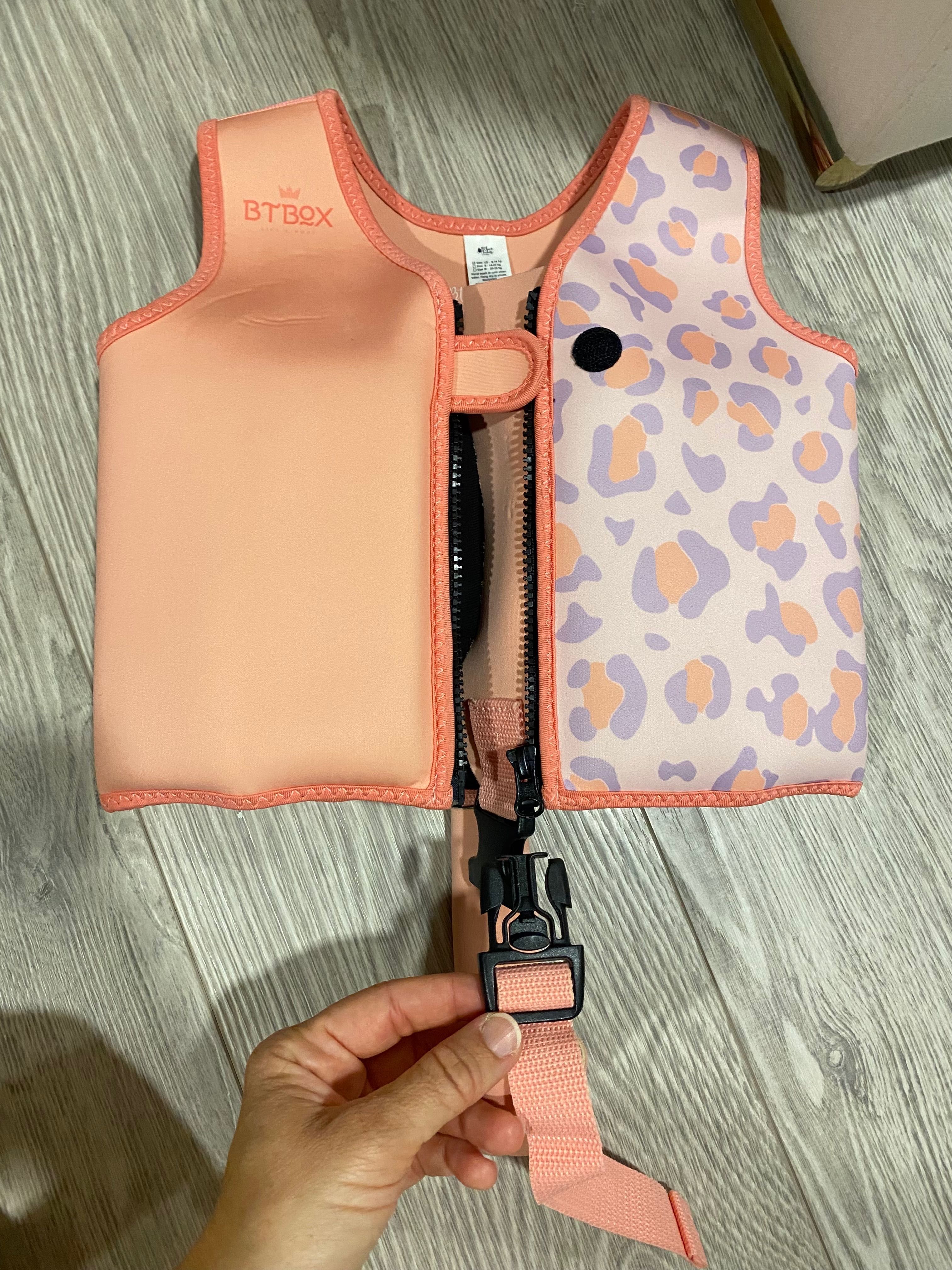 Colete Flutuante Aprendizagem 9 a 14kg - marca BTBOX Rosa/lilás