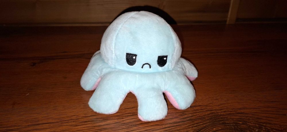 Maskotka - Pluszak - Ośmiornica - Dwustronna - Wesoła / Smutna - 15 cm