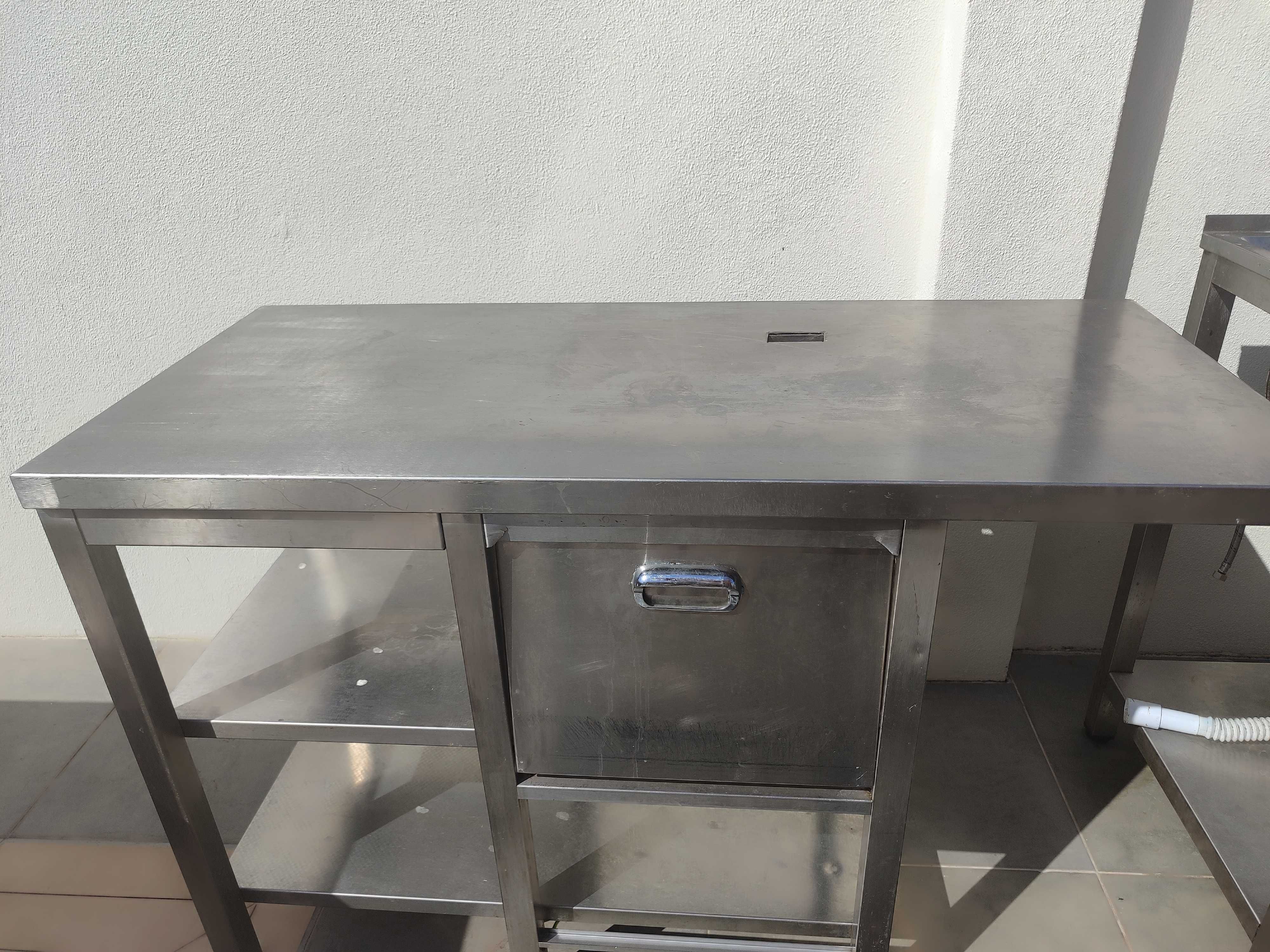 Bancada de inox cafetaria